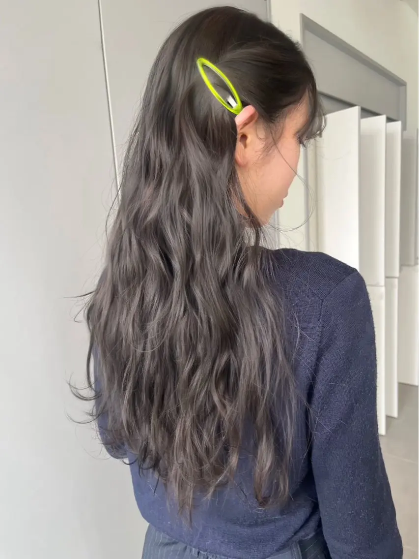 ロング カラー カット ヘアカラー レイヤーカット🍏 オリーブ/ののかのヘアスタイル
