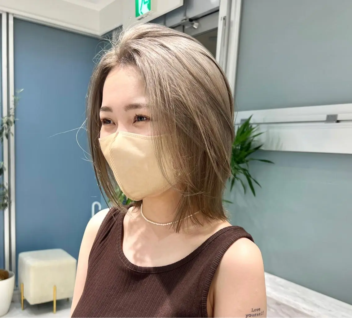 ショート カラー ヘアアレンジ ✨まとまるボブ/ 切りっぱなし/ユキナのヘアスタイル
