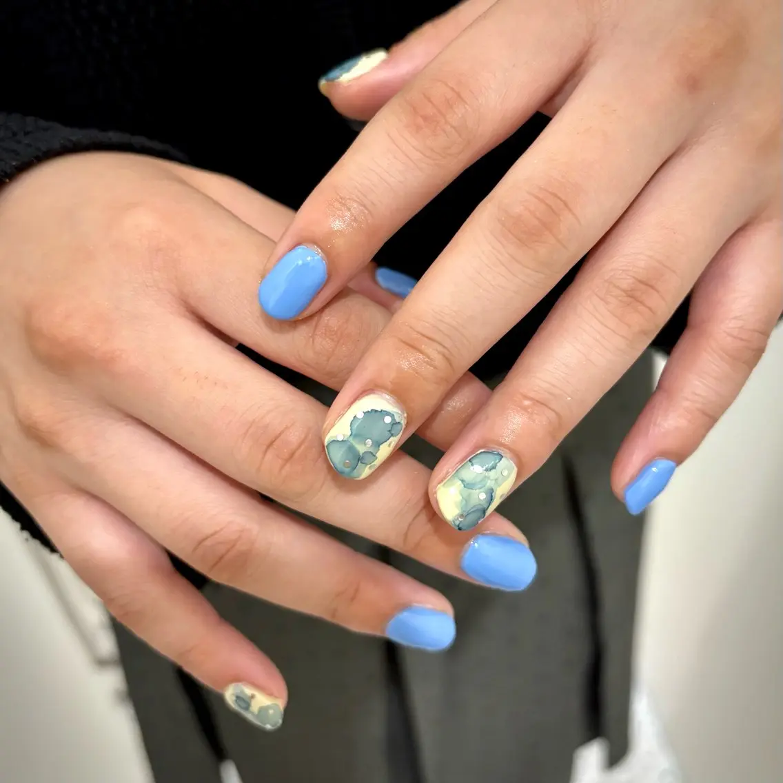 ネイル マグネットネイル メンズネイル ニュアンスネイル ワンカラーネイル シンプルネイル ハンドネイル あいり/ NailLife金山のネイルデザイン