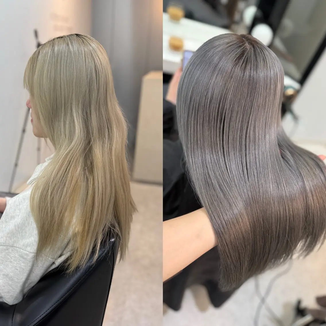 ロング ケアカラー 髪質改善 トリートメント 岡留 愛美のヘアスタイル
