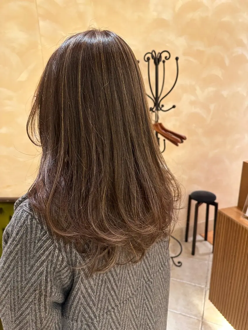 ロング ハイライト レイヤーカット カットモデル/ 大森弘貴のヘアスタイル