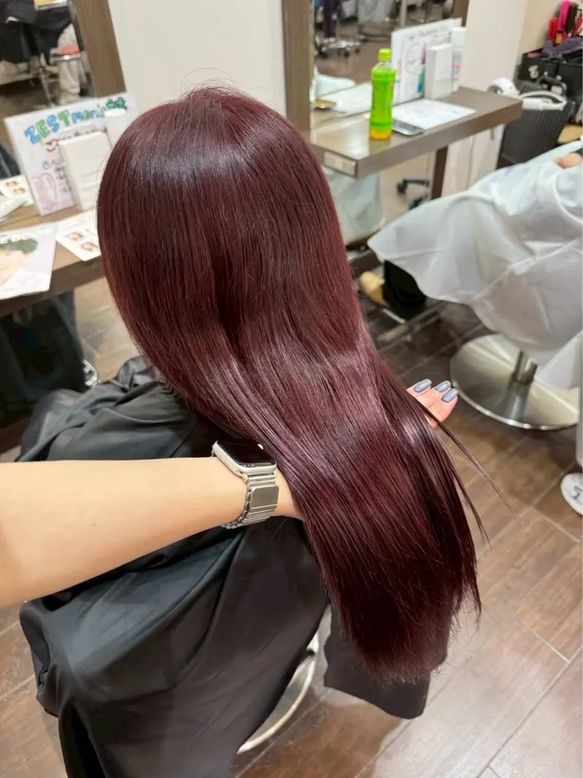 ロング カラー ヘアカラー 艶カラー/髪質改善/ ネイル🦋 レア🦋のヘアスタイル