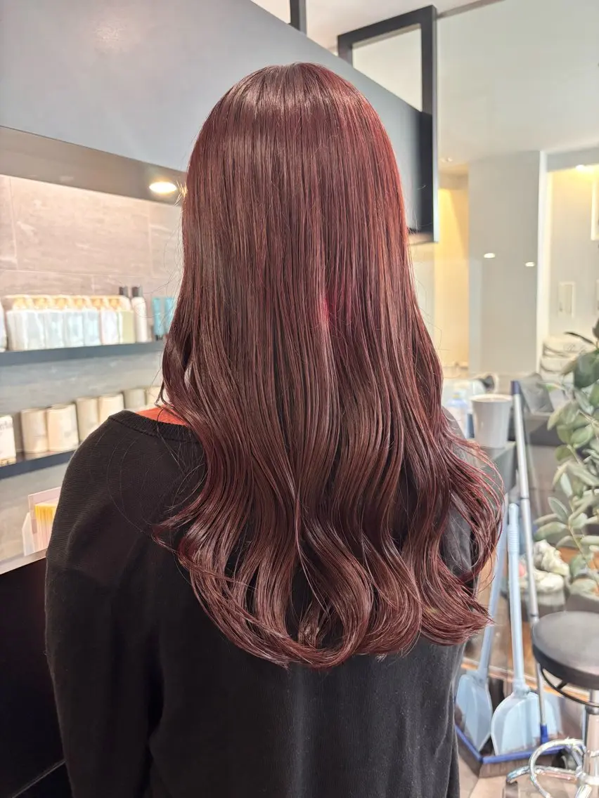 ロング カラー ブリーチ ダブルカラー ブリーチなしカラー ブリーチなし ダブルカラー/ゆなのヘアスタイル