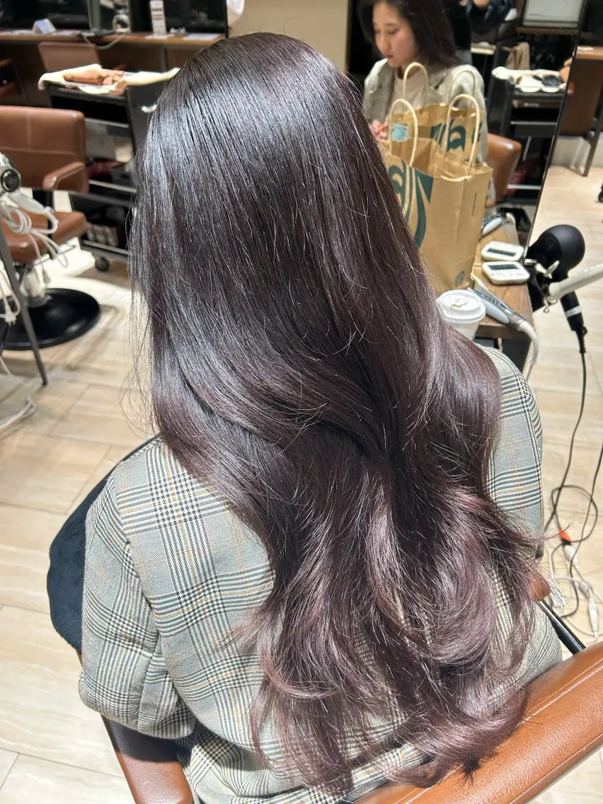 ロング パーマ 🎀大竹美侑/顔まわ りカット/レイヤーのヘアスタイル