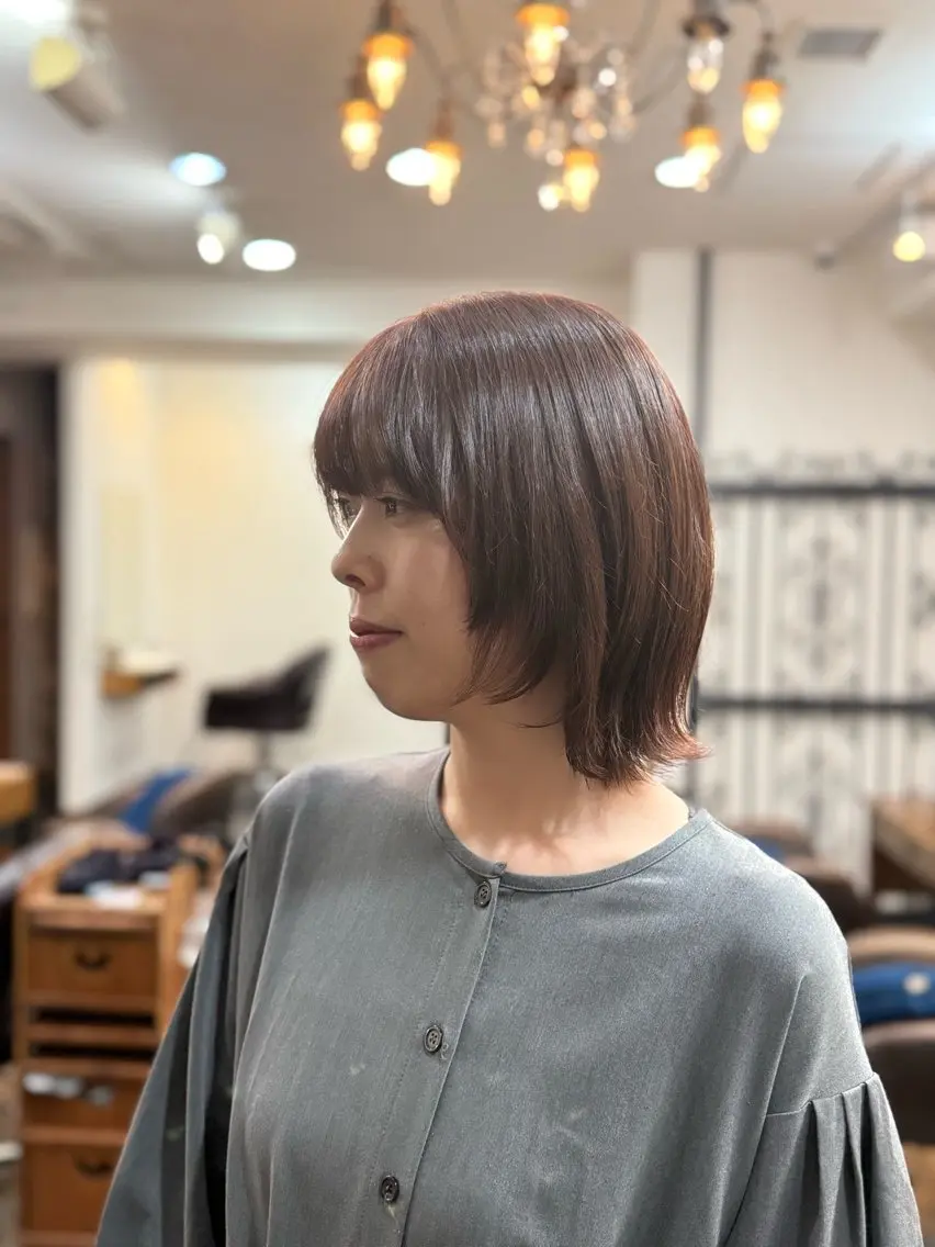 ミディアム ヘアカラー トリートメント みいな カラーモデル様募集中のヘアスタイル