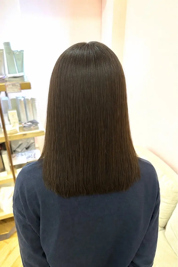 セミロング 髪質改善 縮毛矯正 カラーモデル0円/ 🎀Nanaseのヘアスタイル