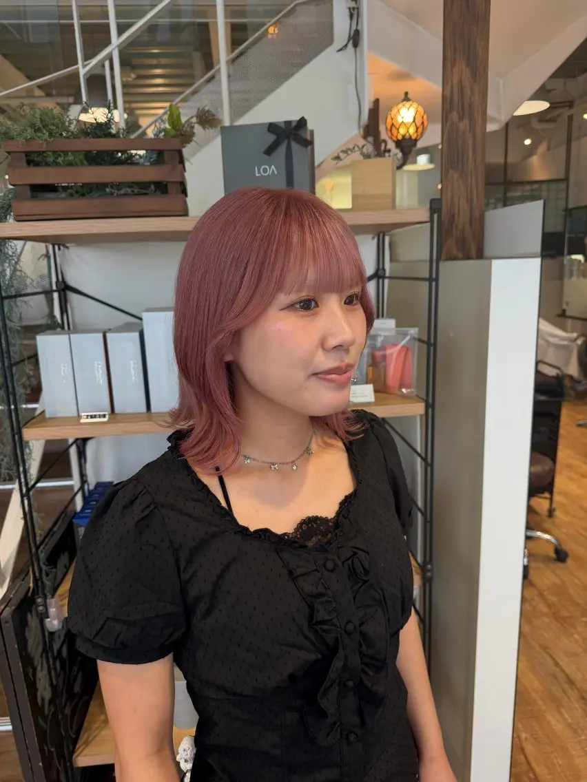 カラー ベージュカラー ピンクカラー ピンクベージュ ボブ ヘアカラー トリートメント インナーカラー♡ Nanakoのヘアスタイル