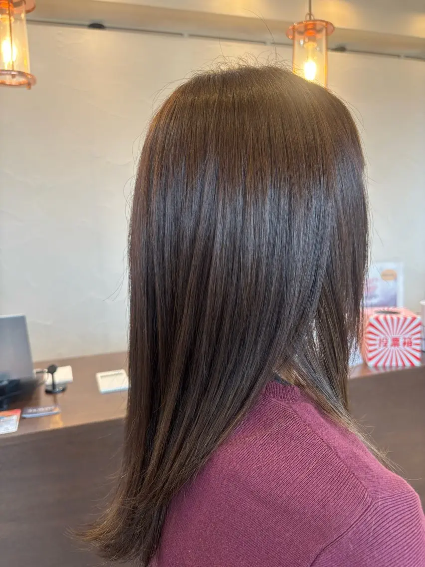 カラー ブラウンカラー ナチュラルブラウン 高山 愛来のヘアスタイル