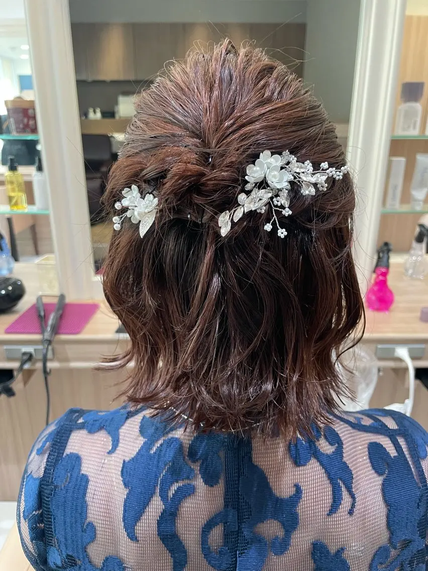 ショート ヘアアレンジ ヘアセット 韓国ヘアメイク🎀/ 縮毛矯正✨山本媛香のヘアスタイル