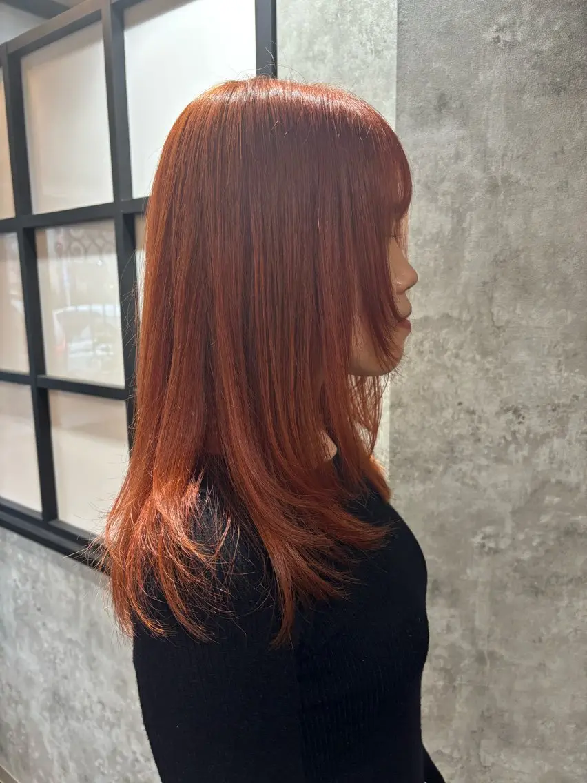 カラー オレンジ 【モデル募集中】 RIRIKAのヘアスタイル