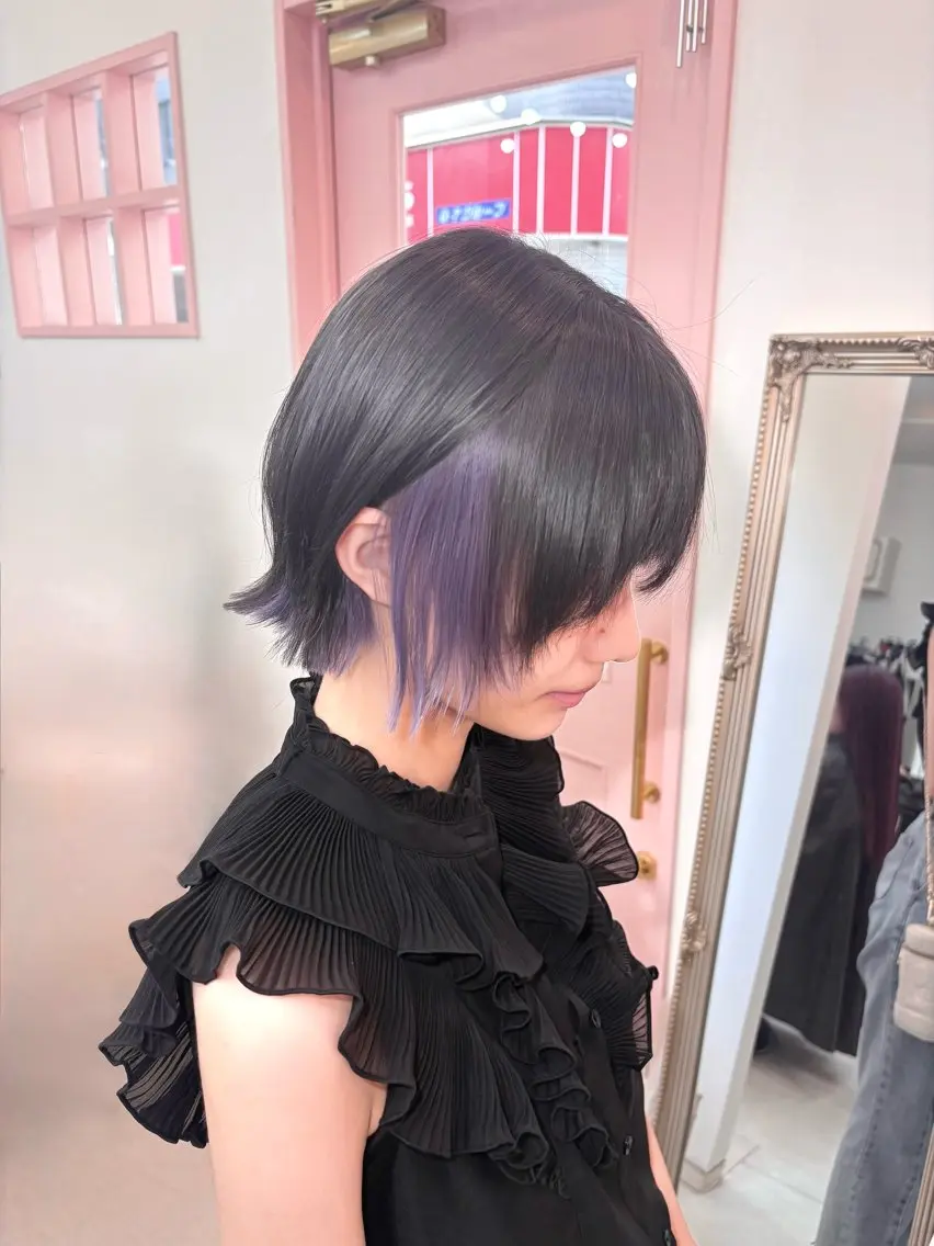 ショート カラー 透明感カラー カット ヘアカラー トリートメント 韓国ヘア🎀マイカ｜ 新大久保のヘアスタイル