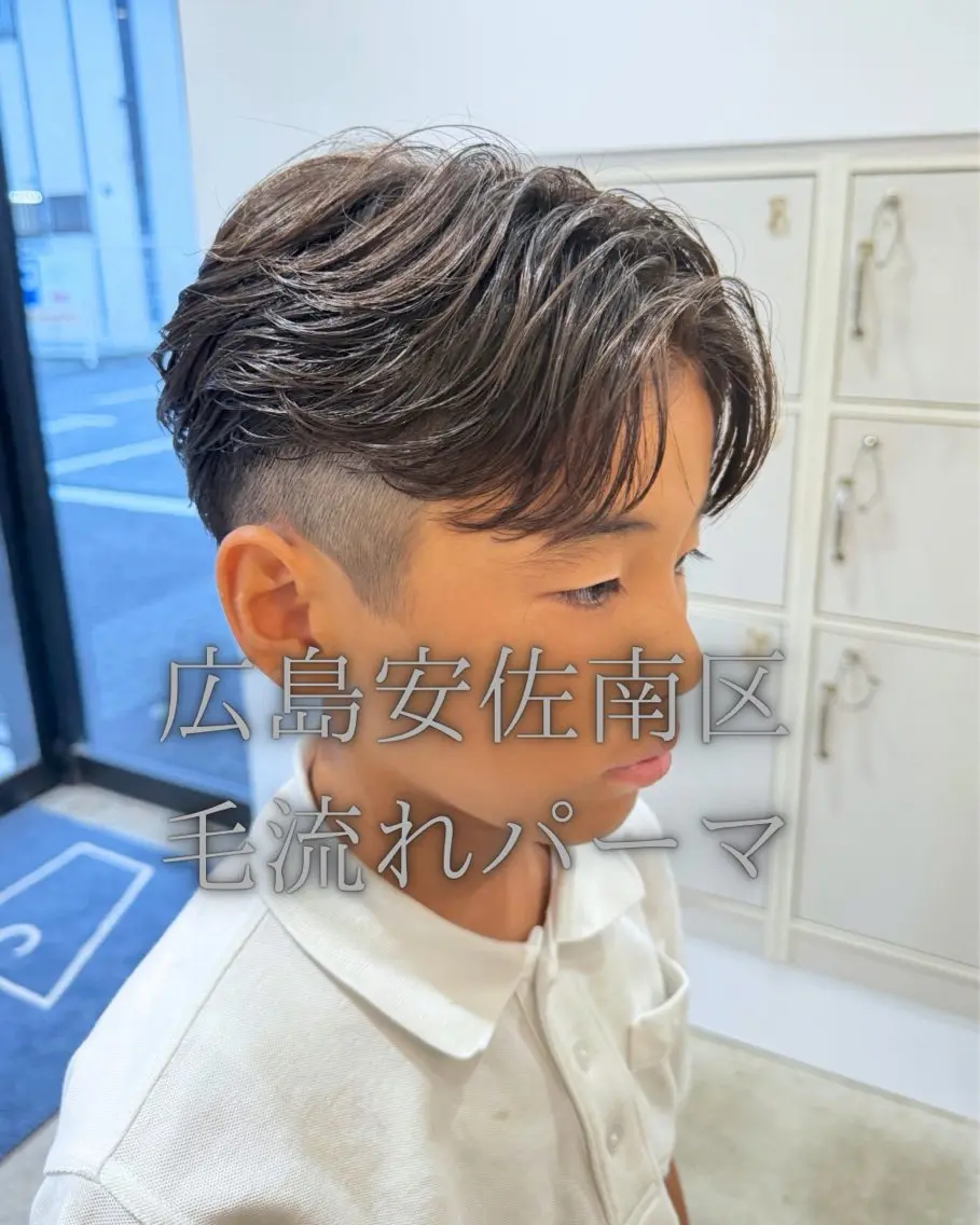 パーマ メンズ フェザーパーマ メンズパーマ 学生(メンズ向け) 学生 カット 小野 永貴のヘアスタイル