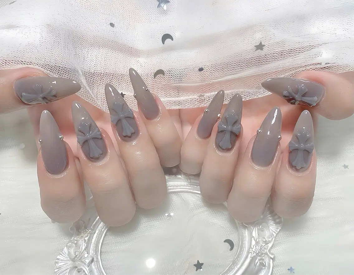 ネイル チークネイル ドット 長さ出し フットネイル フレンチネイル ハンドネイル Hana Nail Salonのネイルデザイン