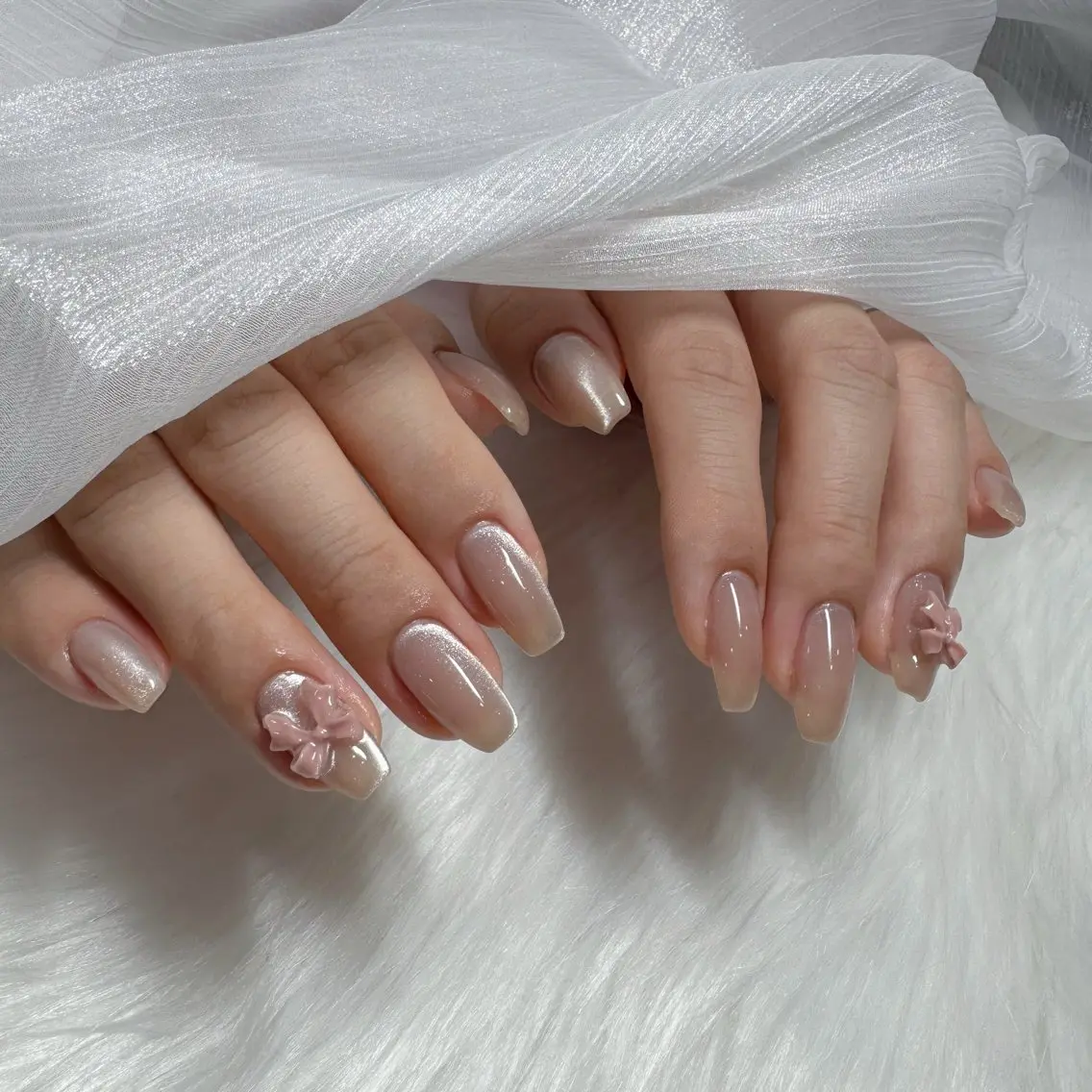 ネイル キラキラネイル マグネットネイル オフィスネイル ワンホンネイル nailsalon ChuColaのネイルデザイン