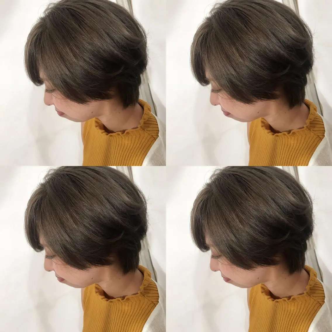 ショート カラー ベージュカラー ブリーチ ヘアカラー トリートメント 小栗 麻衣のヘアスタイル