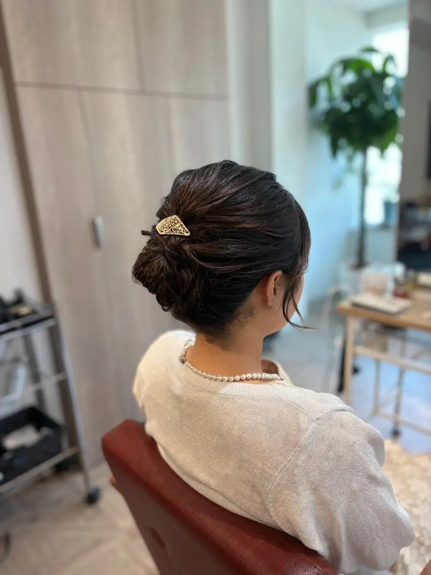ミディアム ヘアアレンジ 檜山 知可子のヘアスタイル