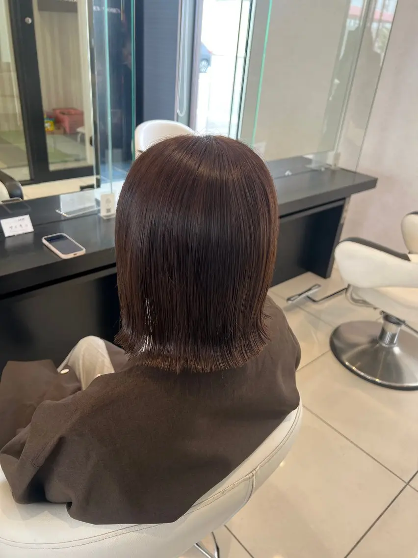 ミディアム カラー 清水 星奈のヘアスタイル
