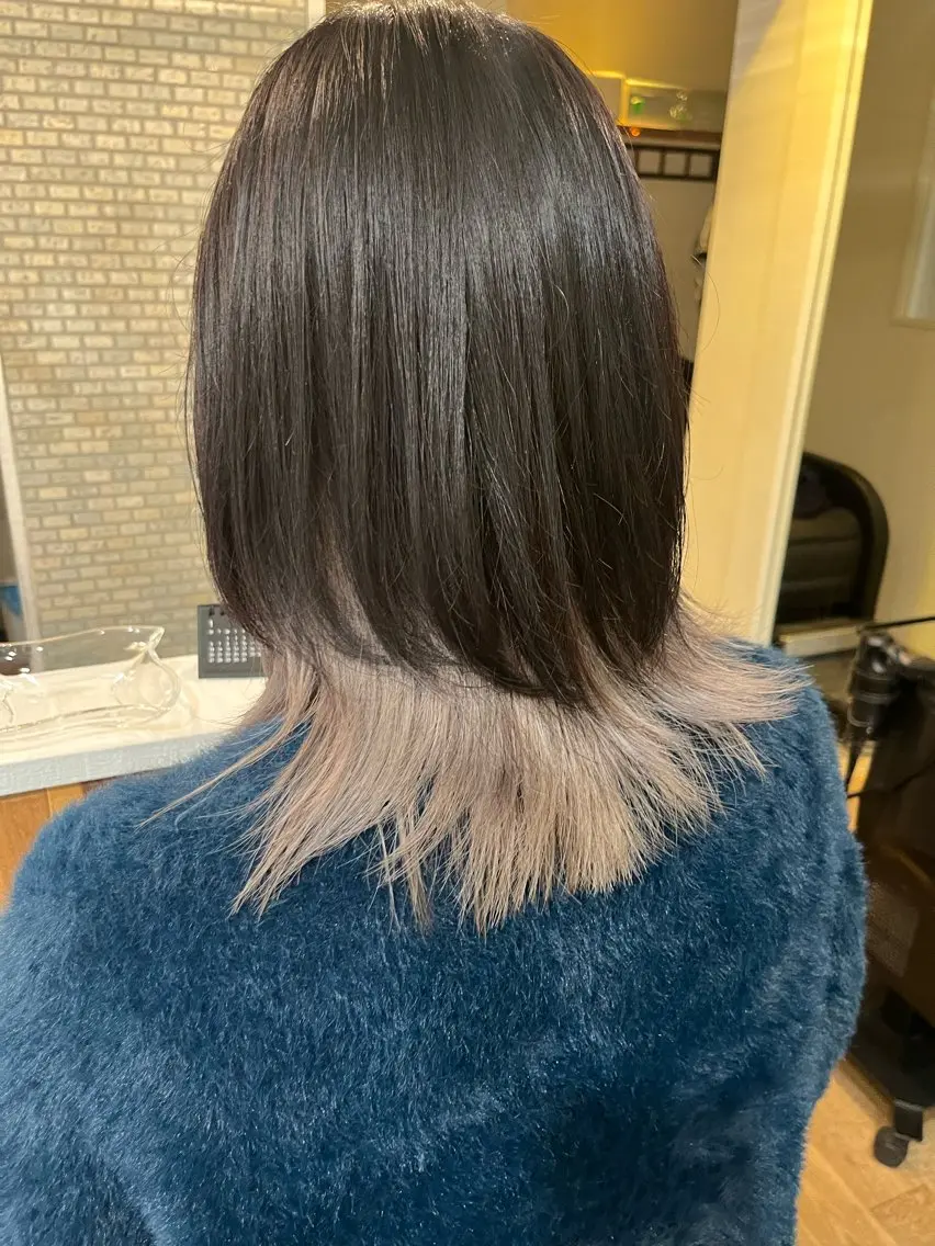 ミディアム トリートメント ヘアカラー トリートメント 無料カットモデル‪✨ ✂️Nanami🌷のヘアスタイル