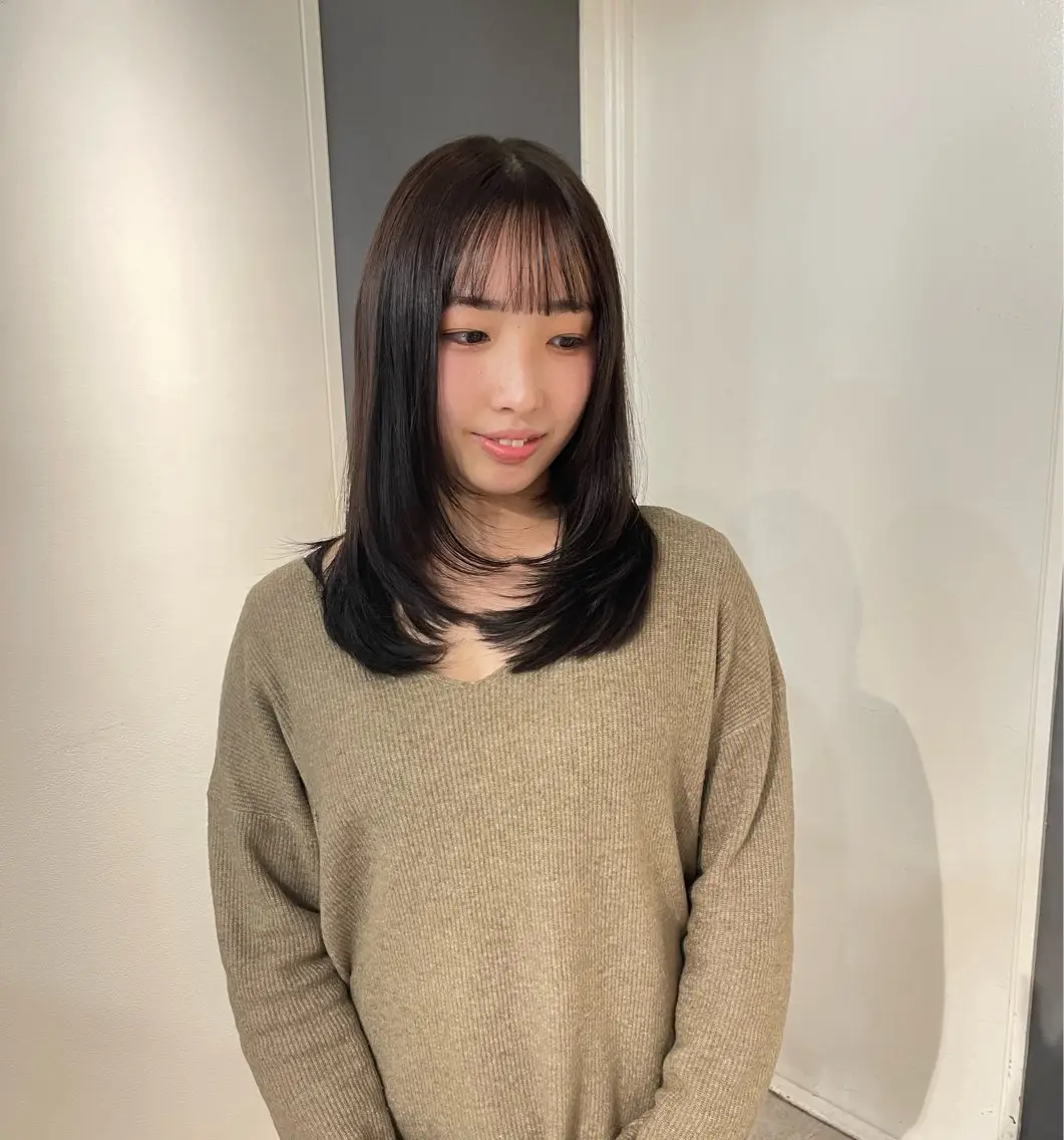 ロング レイヤーカット カット ヘアカラー トリートメント 縮毛矯正/ 艶髪/NENEのヘアスタイル