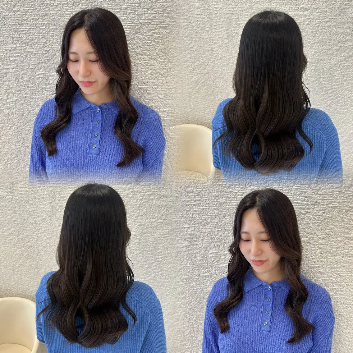 ロング カラー ヘアカラー トリートメント ヘアセット ベージュ/つや髪/ レイヤー／ゆいなのヘアスタイル