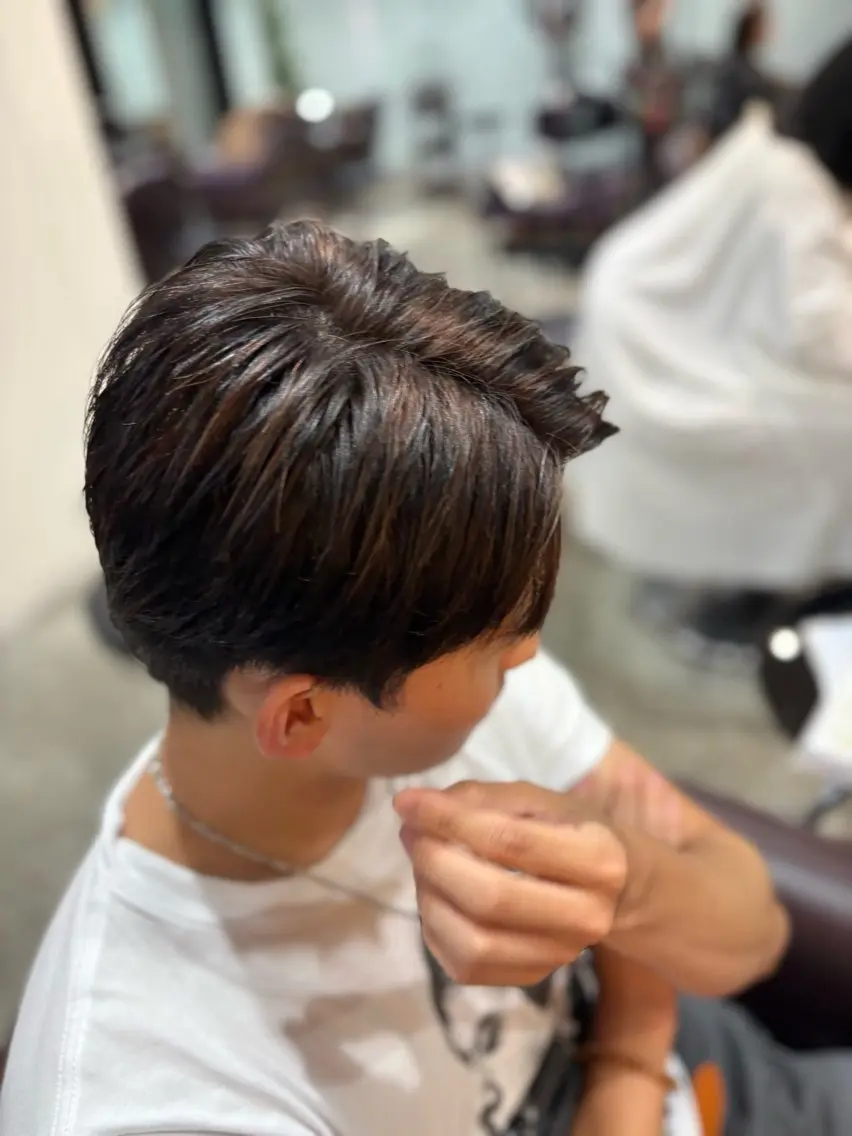 メンズ メンズハイライト sweep 綾奈🐰🔑のヘアスタイル
