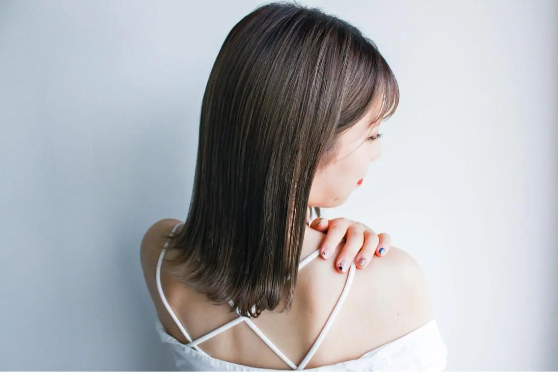 ミディアム カラー nagisa /縮毛矯正のヘアスタイル