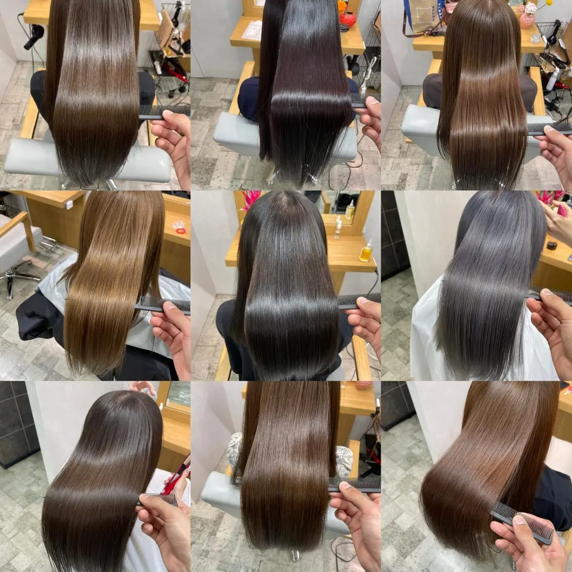 ロング カラー パーマ 縮毛矯正 トリートメント 髪質改善🌸縮毛矯正 専門家💖後藤のヘアスタイル