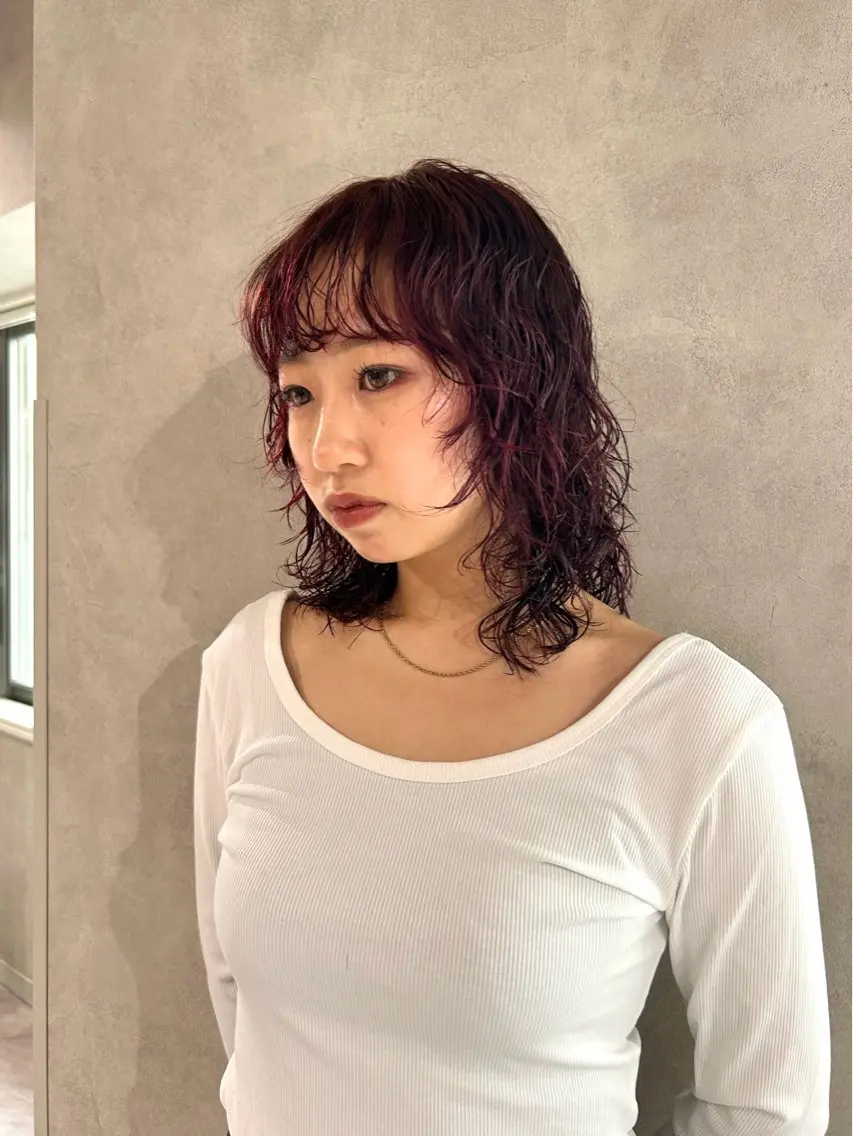 セミロング カラー パーマ セミロングパーマ izumi/ ボブ/パーマのヘアスタイル