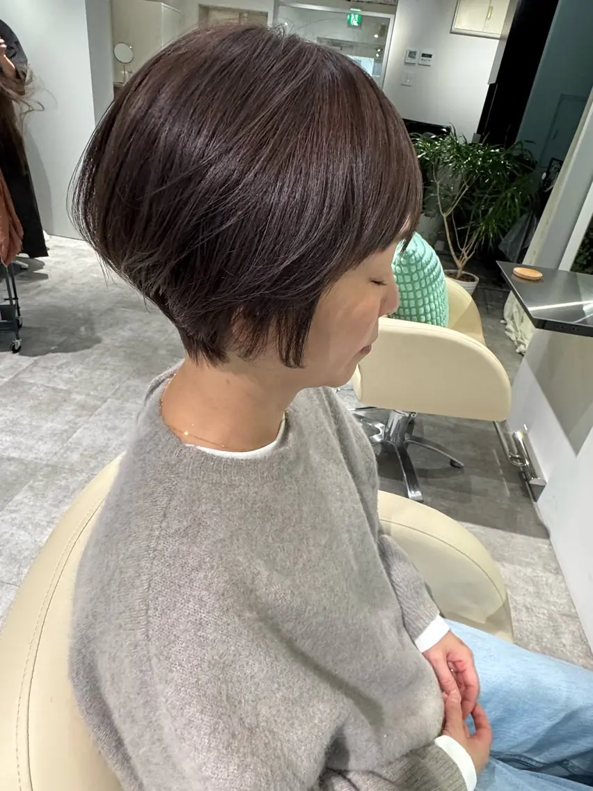 ショート カラー カット ヘアカラー トリートメント 夜23時まで予約🉑 reverieあきらのヘアスタイル