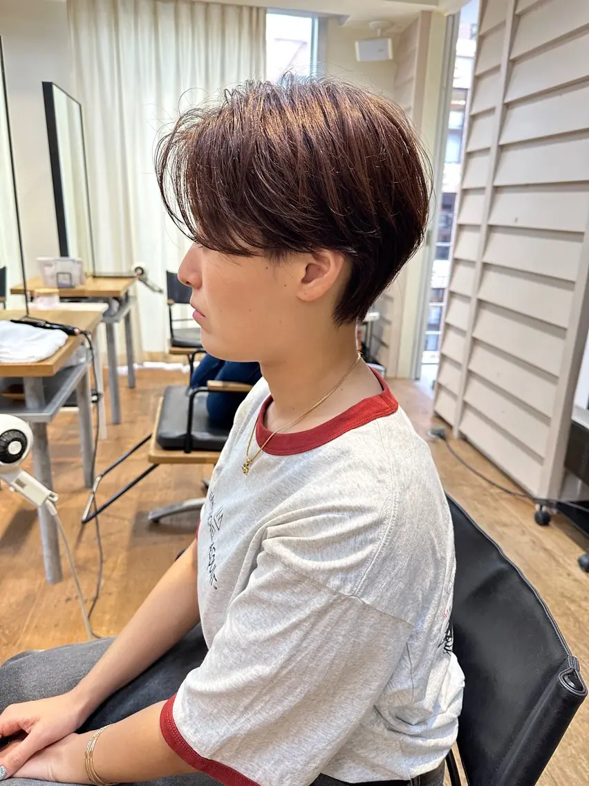 ショート ショート ボブ 梅田 木戸健人のヘアスタイル