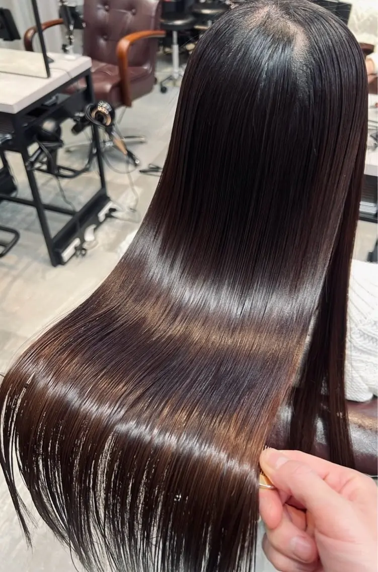 ロング 縮毛矯正 縮毛矯正/髪質改善 ちはる🍑のヘアスタイル