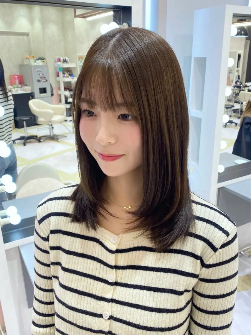 前髪縮毛矯正の写真