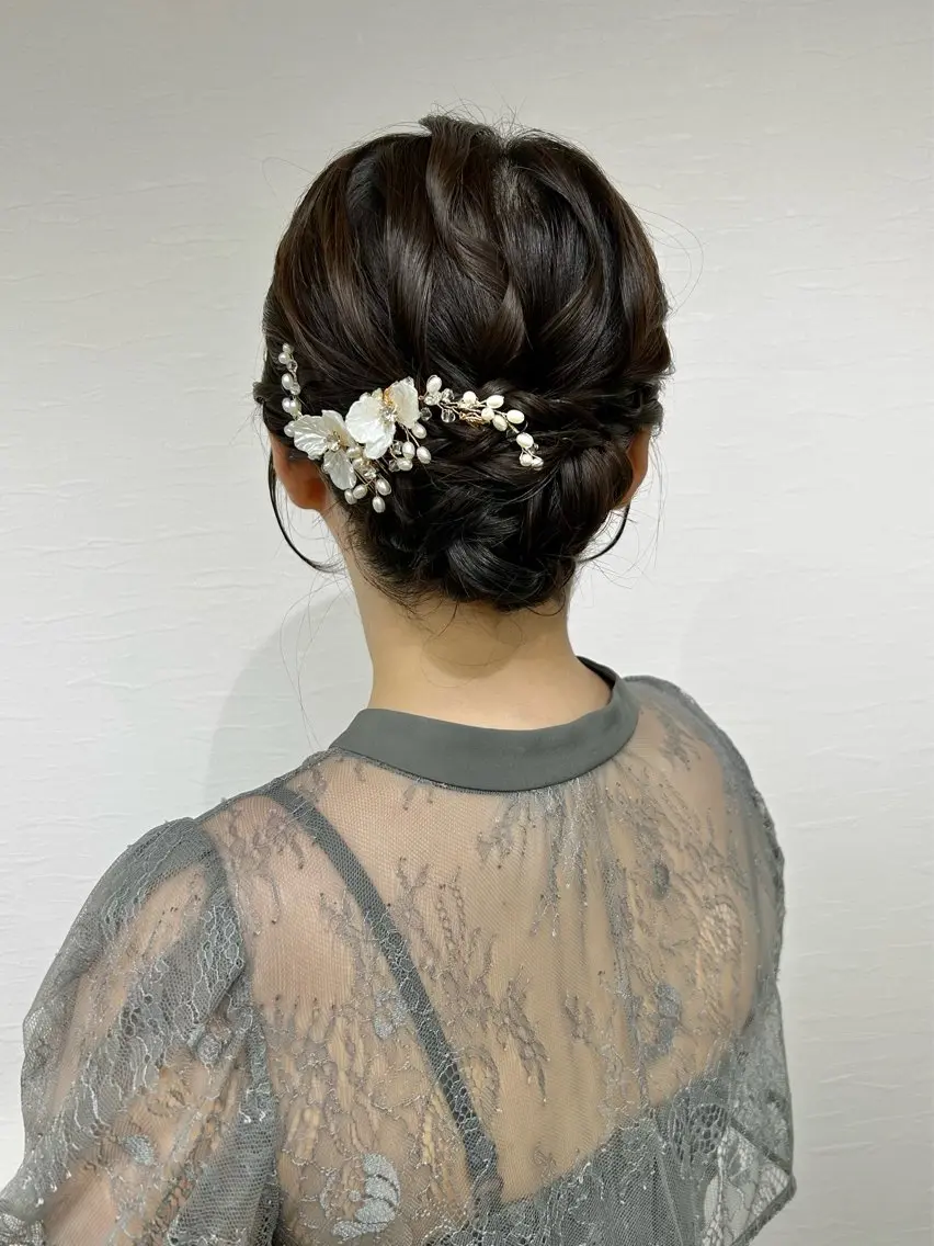 セミロング ヘアセット YUMEYAKATA 五条店のヘアスタイル