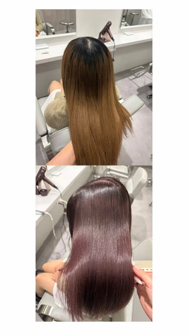 カラー ブリーチ ラベンダーカラー ピンクカラー ピンクラベンダー ヘアカラー Miyu /似合わせ ・透明感カラーのヘアスタイル