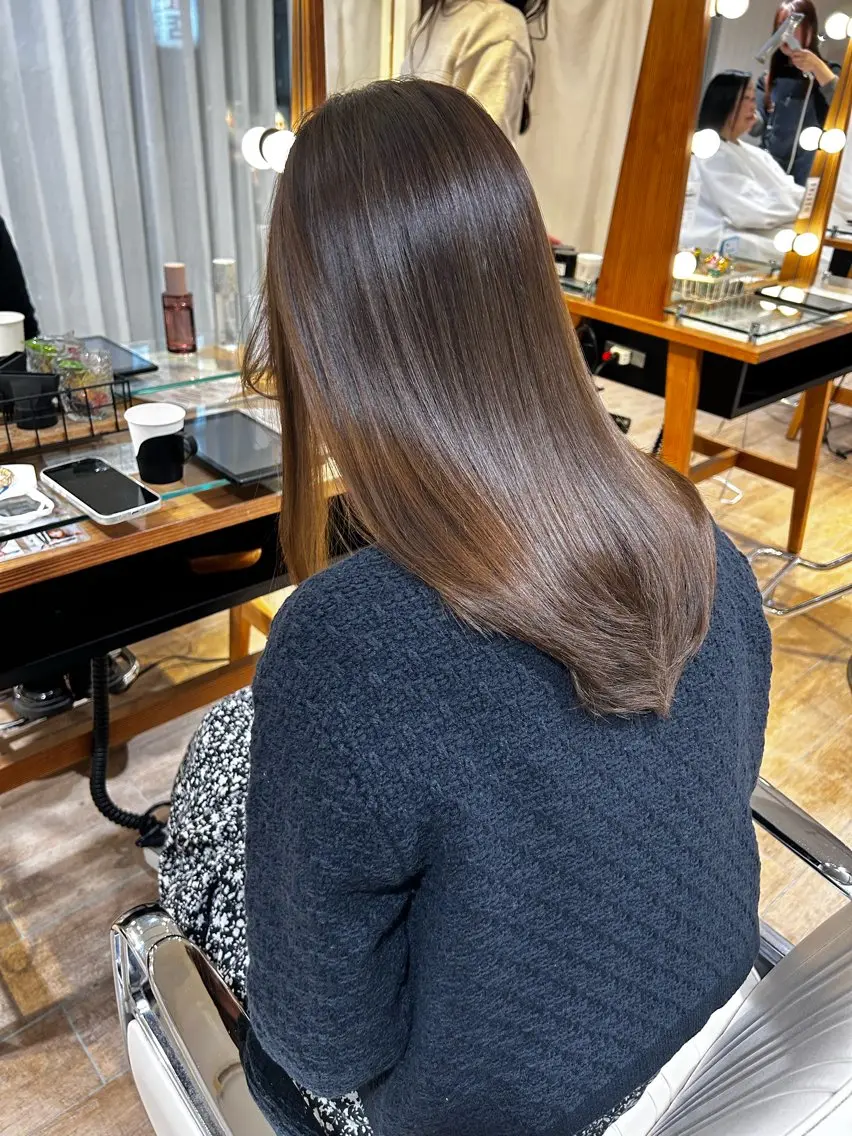 セミロング カラー ヘアカラー トリートメント 縮毛矯正/カラー/ ヘアセット/松田健佑のヘアスタイル