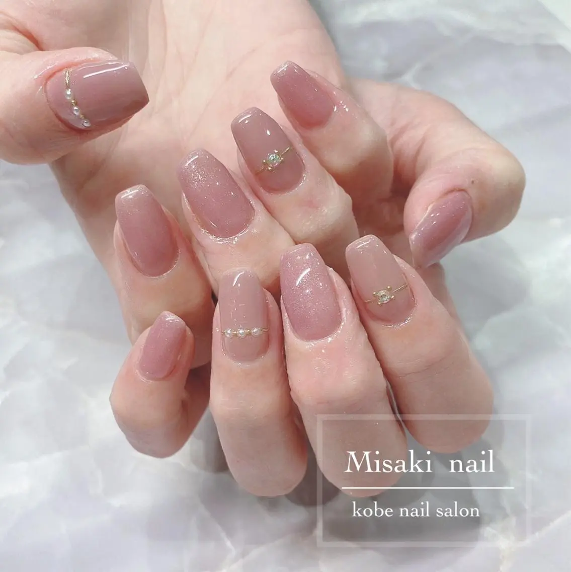 ネイル 韓国ネイル ワンホンネイル ハンドネイル nailsalon miinailsのネイルデザイン