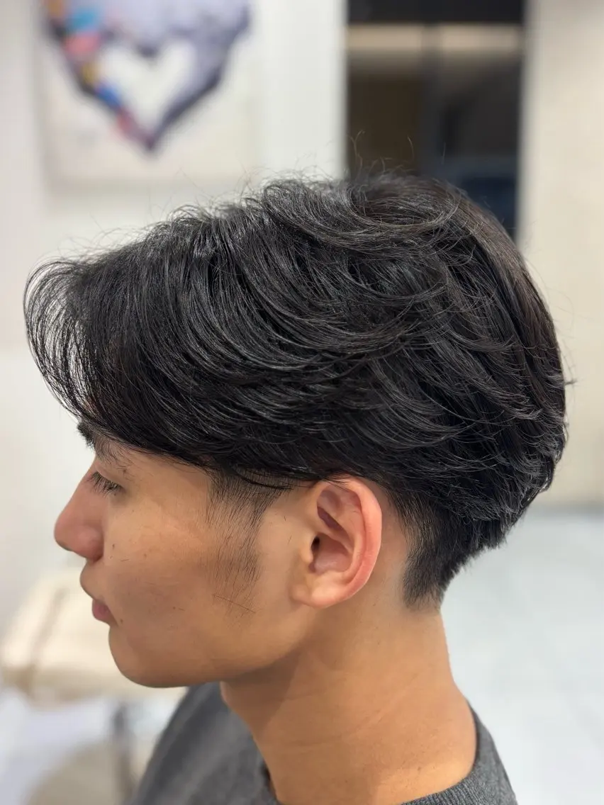 ショート パーマ メンズ カット パーマ メンズ特化韓国風 パーマスタイル/りんのヘアスタイル