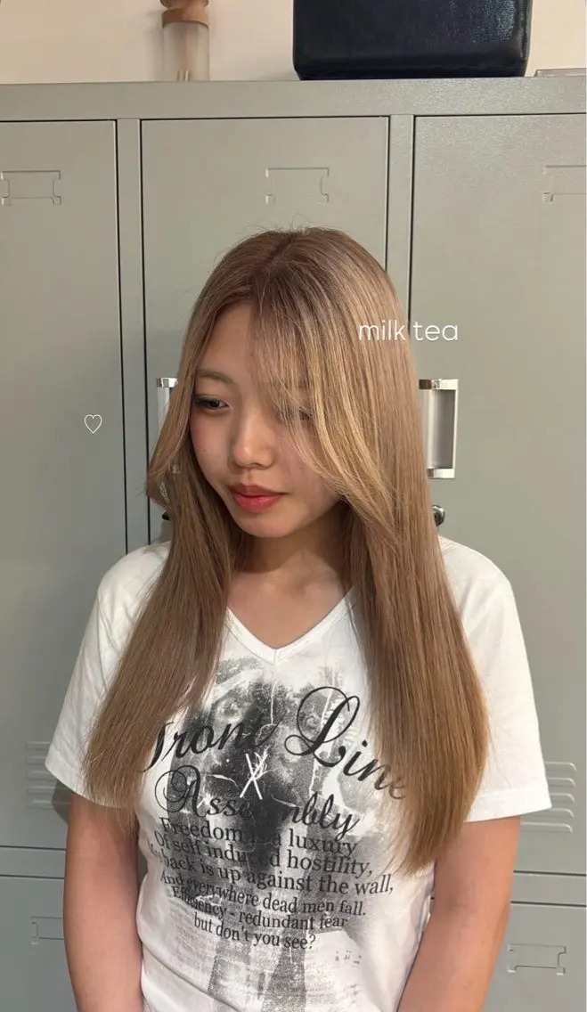ロング カット トリートメント 🤍透明感・ツヤ /韓国風カラー🥣のヘアスタイル