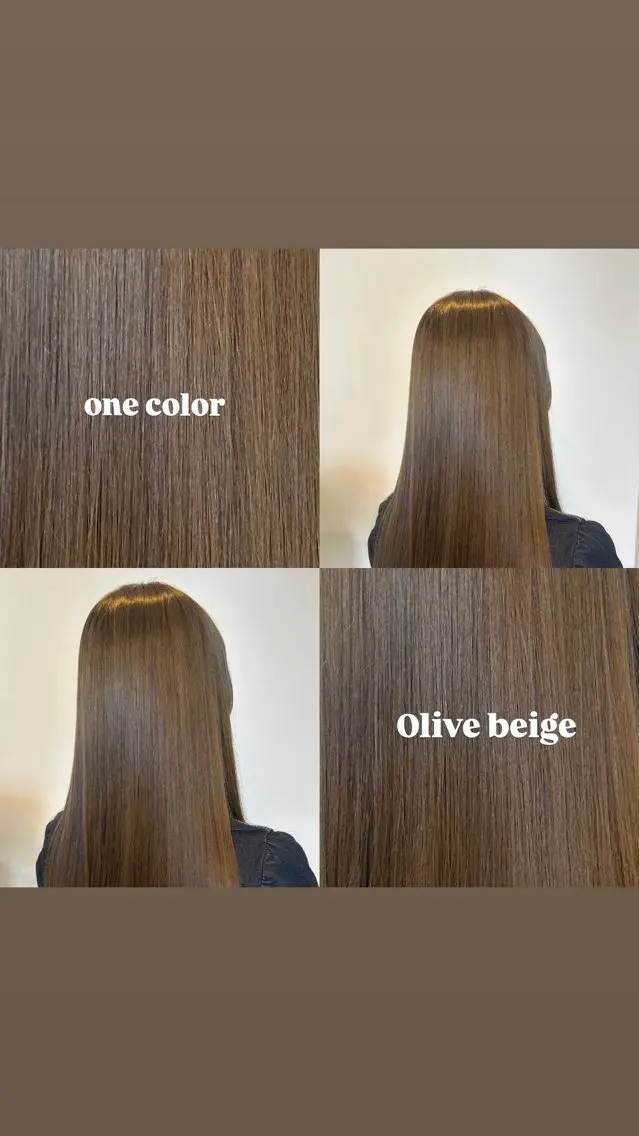 カラー ベージュカラー 透明感カラー オリーブベージュ White stone 今村光希のヘアスタイル