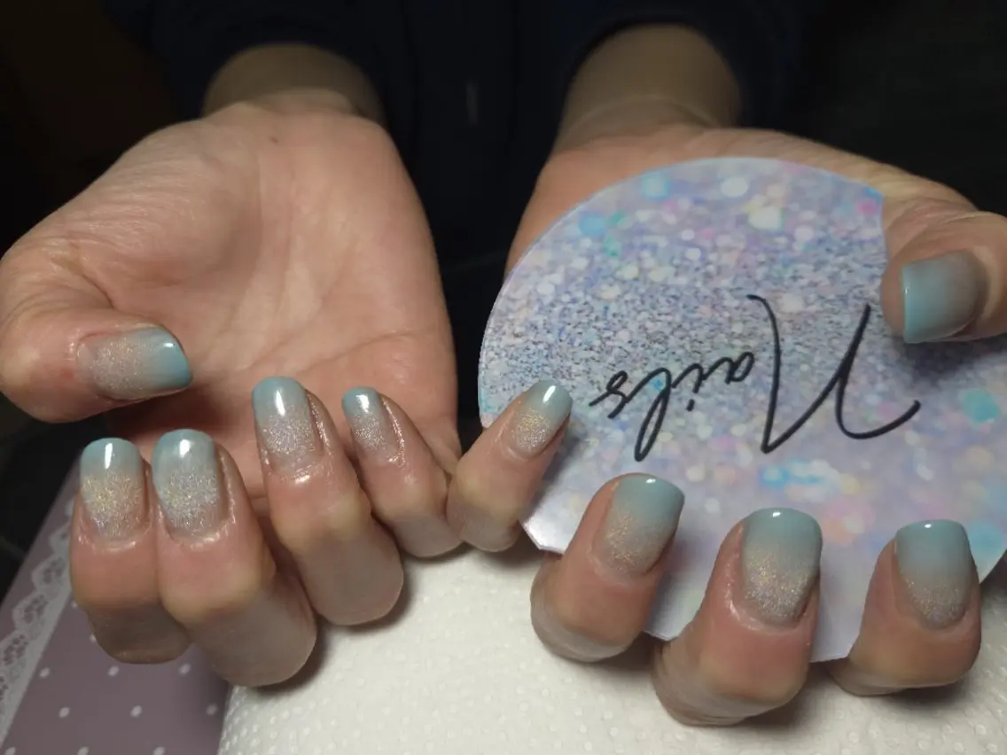 ネイル 水色 nailsaron kohiroのネイルデザイン