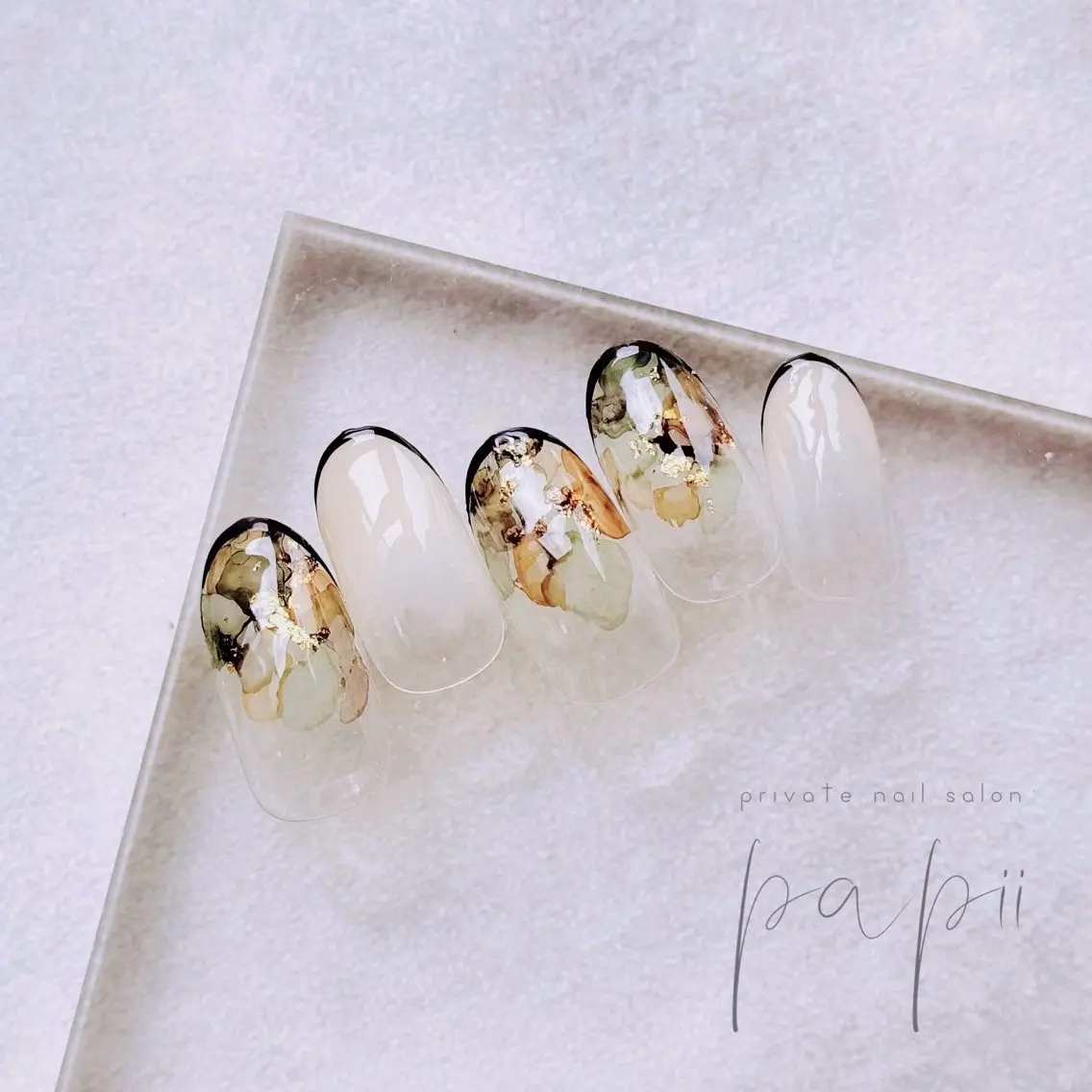 ネイル ニュアンスネイル シンプルネイル ハンドネイル papii☆ kurodaのネイルデザイン