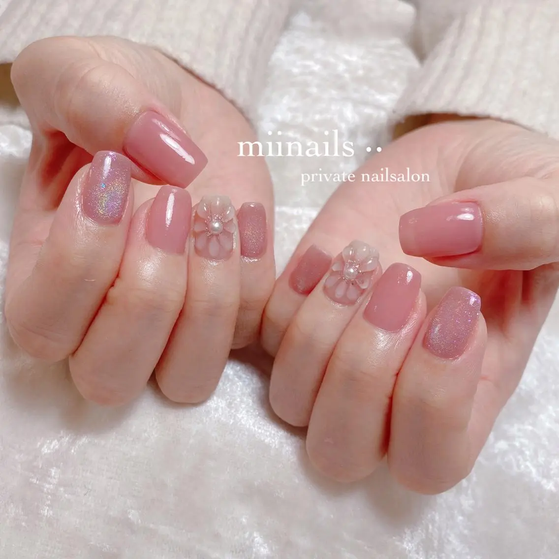 ネイル 韓国ネイル ワンホンネイル ハンドネイル nailsalon miinailsのネイルデザイン