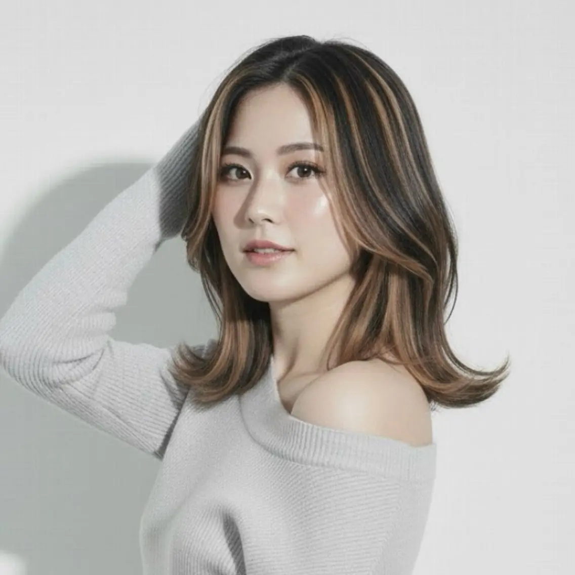 ミディアム カラー ボブレイヤー ベージュカラー ブリーチ ブラウンカラー ブラウンベージュ カット ヘアカラー 髪質改善特化KIZU /艶髪研究（京都）のヘアスタイル