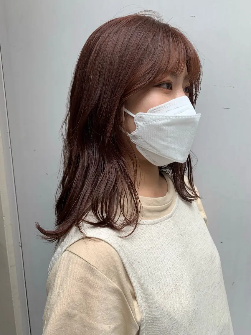 セミロング カラー ブラウンカラー トリートメント ヘアカラー トリートメント 🧡髪質改善💛 🌸SAKURA🌸のヘアスタイル