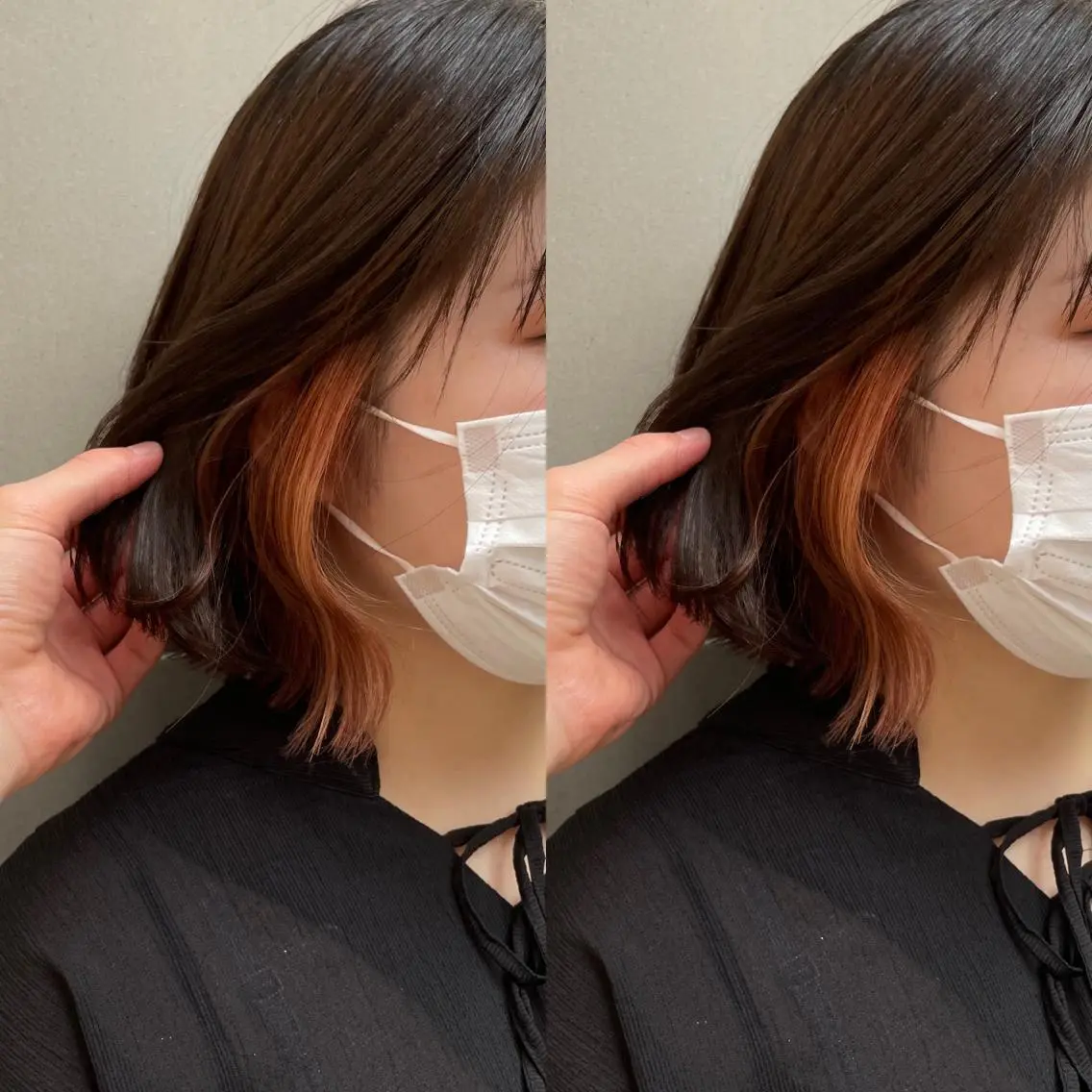 ショート カラー オレンジ 髪質改善🪄 イルミナカラー岩谷のヘアスタイル
