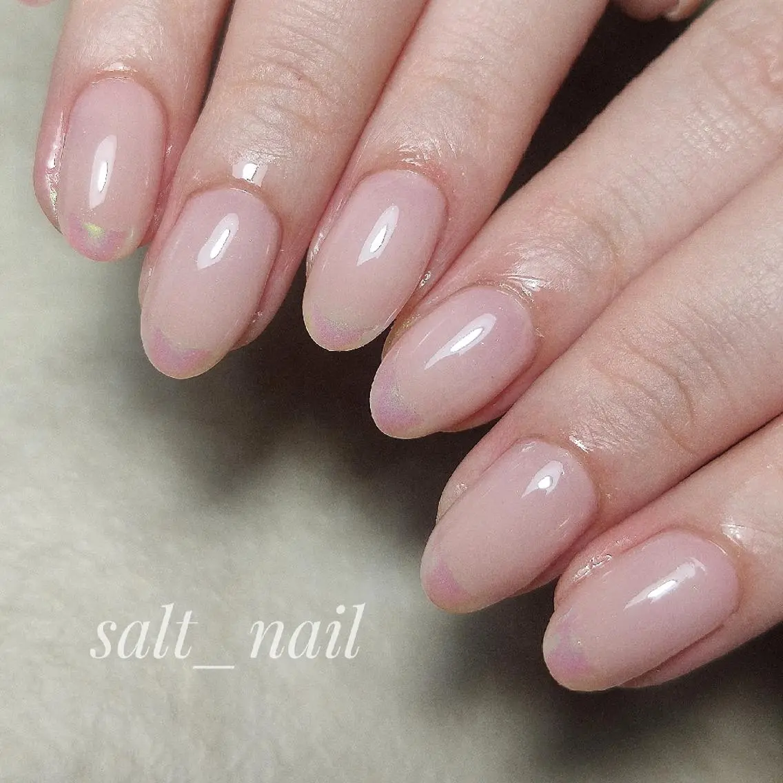 ネイル オーロラネイル フレンチネイル フットネイル 個人サロン saltnailのネイルデザイン