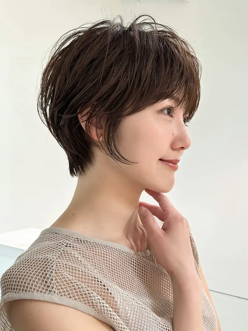 ショート カット ヘアカラー トリートメント ヘッドスパ 縮毛矯正/レイヤー taiga🐯のヘアスタイル