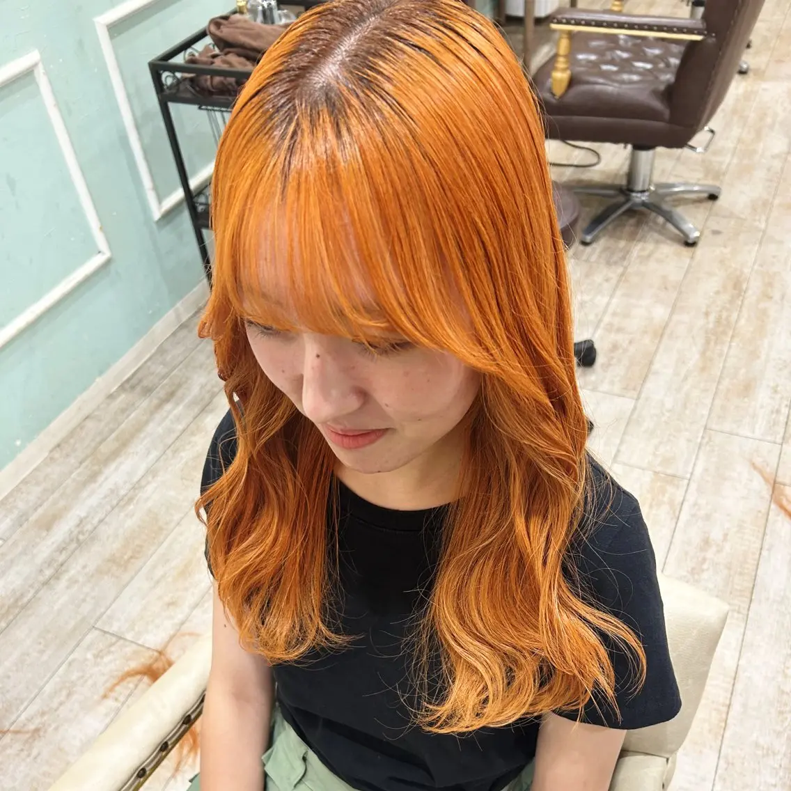 セミロング カラー ブリーチ カット ヘアカラー トリートメント ヘッドスパ ナツミ🌼新越谷/ 骨格修正/艶髪のヘアスタイル