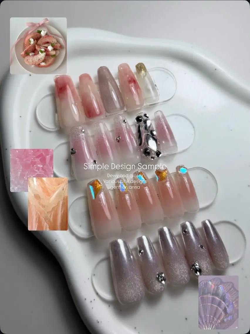 ネイル ピンク ハンドネイル ハンドケア germer. annaのネイルデザイン