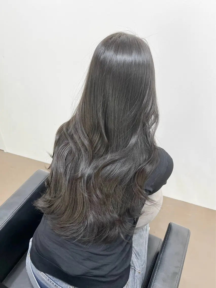 ロング カラー ヘアカラー トリートメント まほ/ カラーモデル募集中のヘアスタイル